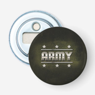 Metal Army Text Bottle Opener