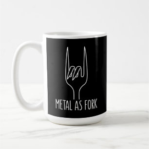 Metal as Fork Funny Rock On Kitchen Design Coffee Mug