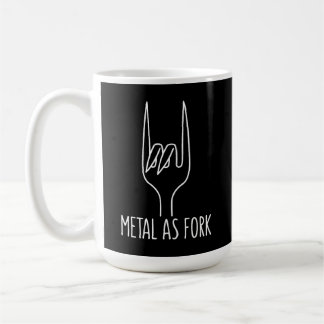 Metal as Fork Funny Rock On Kitchen Design Coffee Mug
