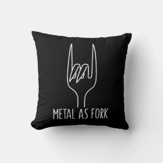Metal as Fork Funny Rock On Kitchen Design Cushion