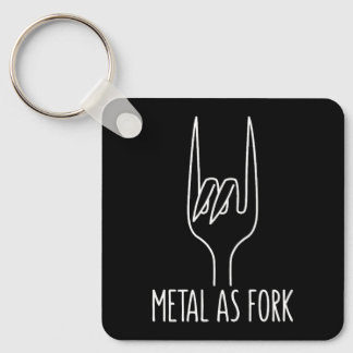 Metal as Fork Funny Rock On Kitchen Design Key Ring