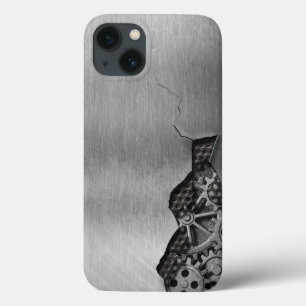 Metal background with mechanical damage iPhone 13 case