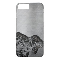 Metal background with mechanical damage
