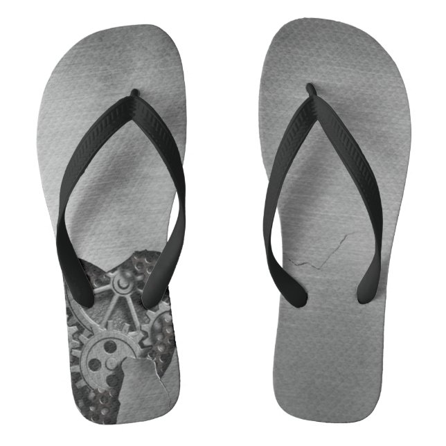 Metal background with mechanical damage thongs (Footbed)