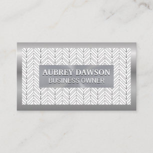 Metal Banner Boho Pattern Business Card