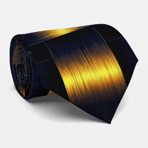 Metal Black Gold Neck Tie