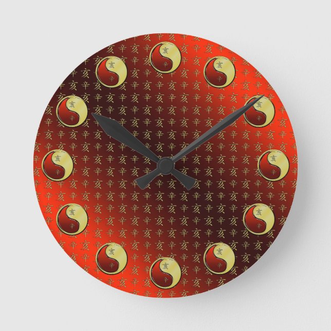 Metal Boar Round Clock (Front)