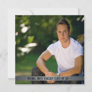 Metal Boys Photo Graduation Announcement