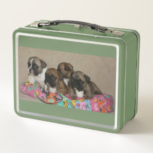 Metal bread can lunch box