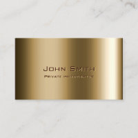 Metal Bronze Investigator Business Card