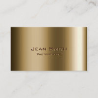 Metal Bronze Photographer Business Card