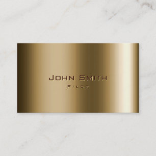 Metal Bronze Pilot/Aviator Business Card
