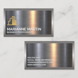 Metal Brushed   Property Logo Business Card