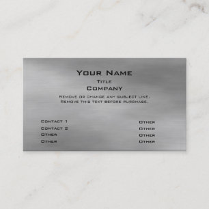 Metal Business Card 2.0 -silver premium