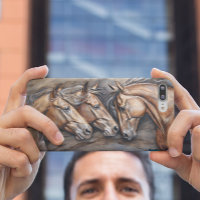 Metal Carved Look Horse Portrait