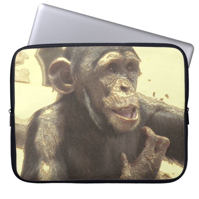 metal Chimp Laptop Sleeve (Front)