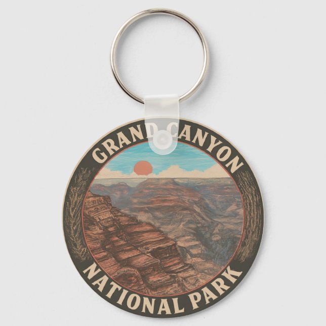 Metal Circle  2": Grand Canyon National Park Key Ring (Front)