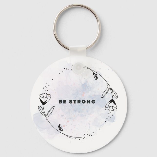 Metal Circle Keychain, 2" Key Ring (Front)