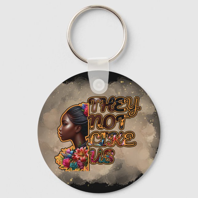  Metal Circle Keychain - They Not Like Us (Front)