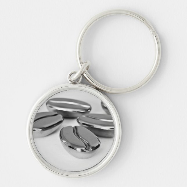 Metal Coffee Beans Keyring (Front)