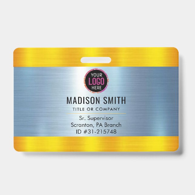 METAL Company Logo ID Employee  Badge (Front)