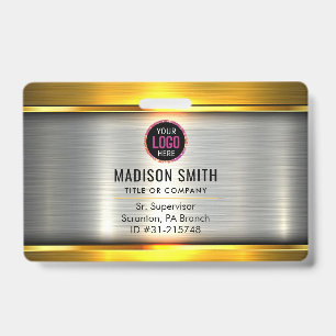METAL Company Logo ID Employee  Badge