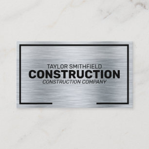 METAL CONSTRUCTION PROFESSIONAL GEOMETRIC BUSINESS CARD