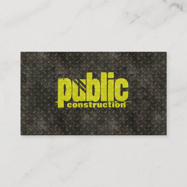 Metal Construction Welder Pattern Business Card (Front)