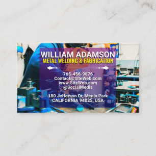 (Metal Contractor Services) Fabrication & Welding Business Card