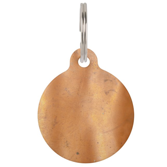 Metal copper texture pet tag (Back)