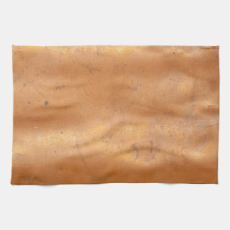 Metal copper texture tea towel