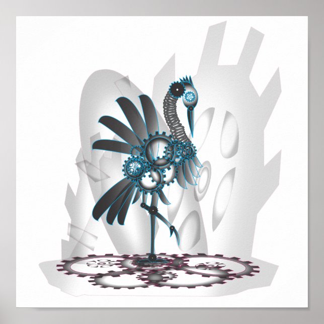 Metal Crane Poster (Front)