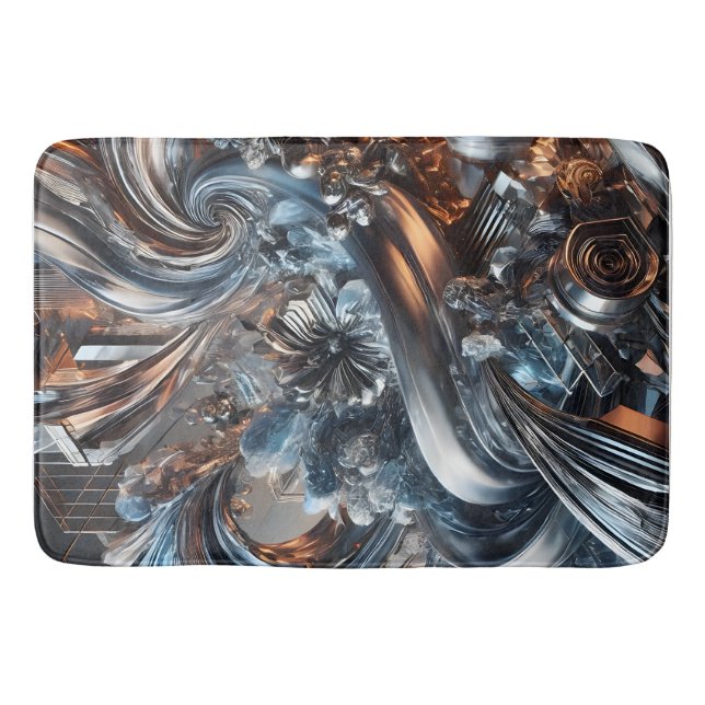 Metal currents bath mat (Front)