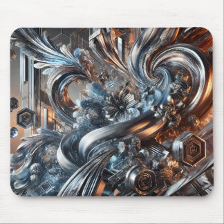 Metal currents mouse pad