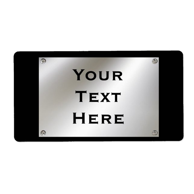 Metal Custom Nameplate Labels (Front)