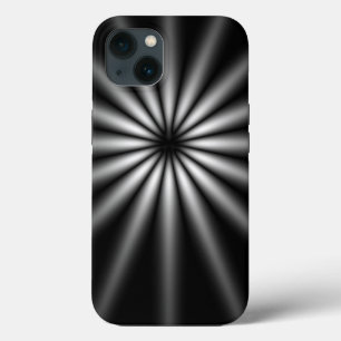 Metal: Dark Stainless Steel Starburst iPhone 13 Case