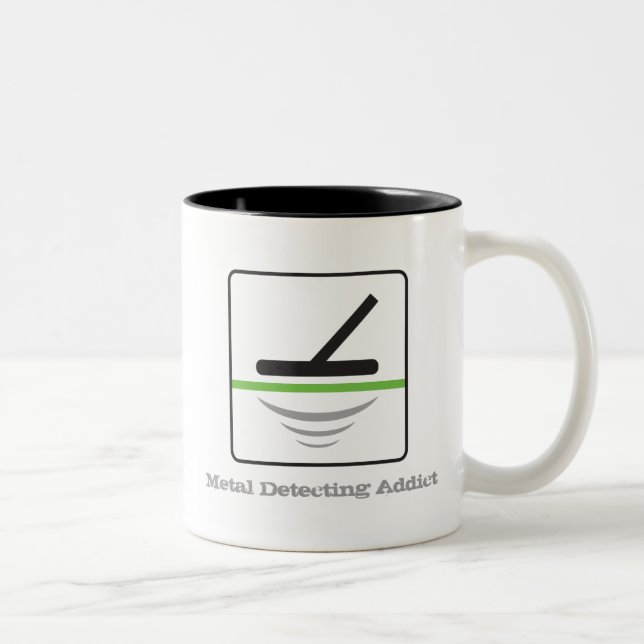 Metal Detecting Addict Two-Tone Coffee Mug (Right)