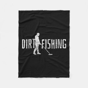 Metal Detecting Detector Detection Fishing Fleece Blanket