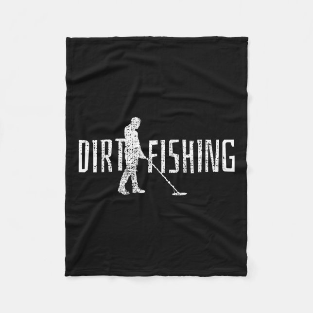 Metal Detecting Detector Detection Fishing  Fleece Blanket (Front)