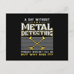 Metal Detecting Detectorist Gold Gift Idea Postcard