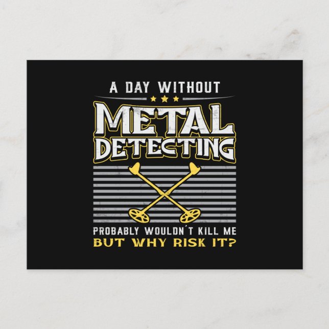 Metal Detecting Detectorist Gold Gift Idea Postcard (Front)