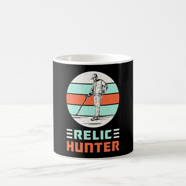 Metal Detecting Detectorist Retro Funny Gift Idea Coffee Mug (Center)