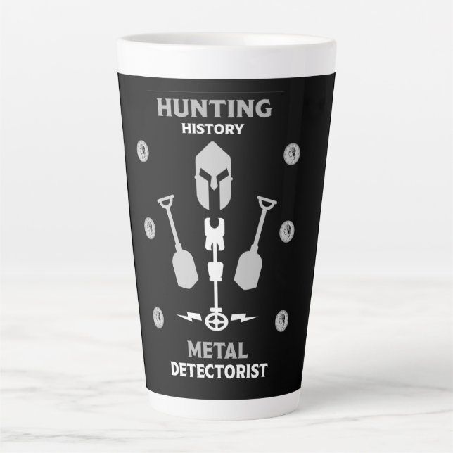 Metal Detecting Detectorists    Latte Mug (Front)