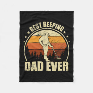 Metal Detecting Father - Detector Detection Fishin Fleece Blanket