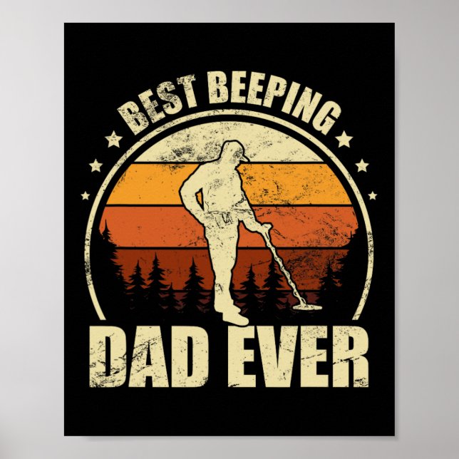 Metal Detecting Father - Detector Detection Fishin Poster (Front)