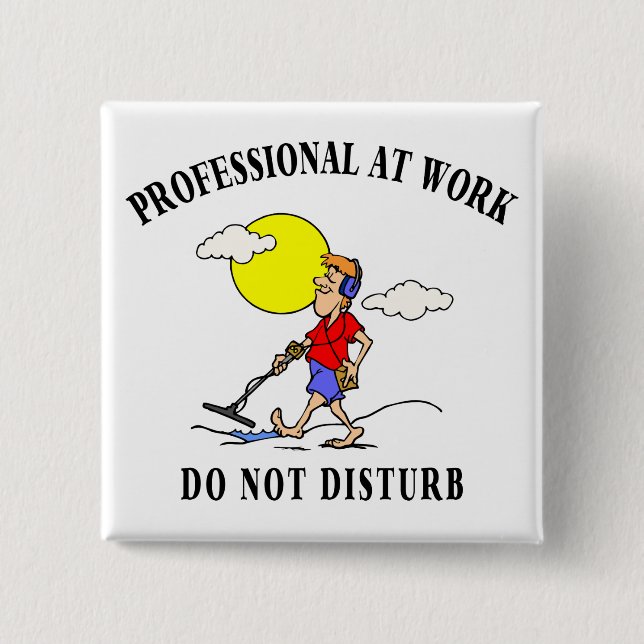 Metal Detecting Gifts 15 Cm Square Badge (Front)