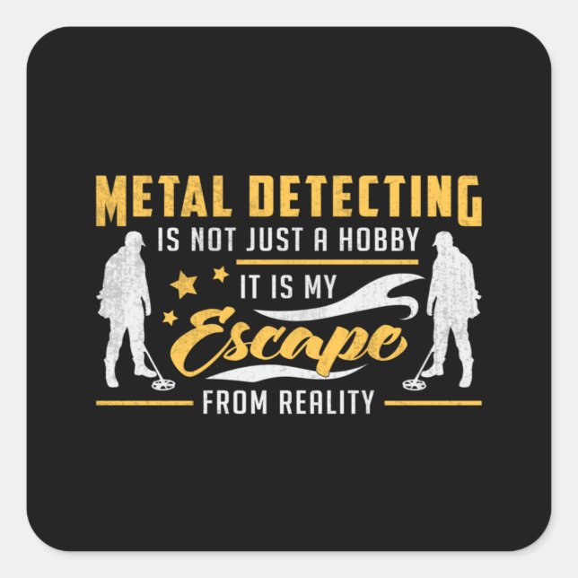 Metal Detecting Gold Detectorist Gift Idea Square Sticker (Front)