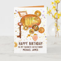 Metal Detecting Happy Birthday Custom Name