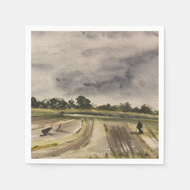 Metal Detecting In The Fields 2 Napkin (Front)