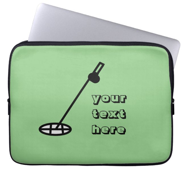 Metal Detecting Laptop Sleeve | Editable Text (Front)
